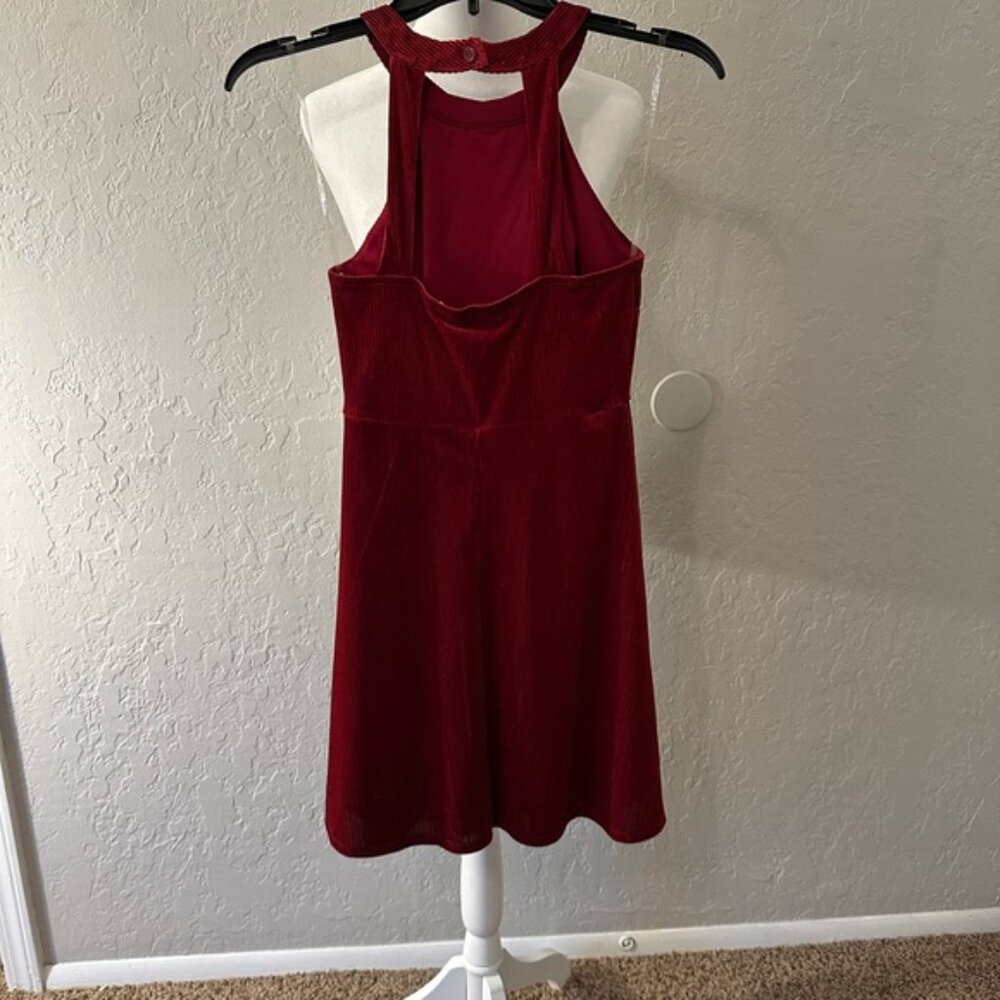 Spoiled Red Halter Mini Dress - Picture 4 of 9